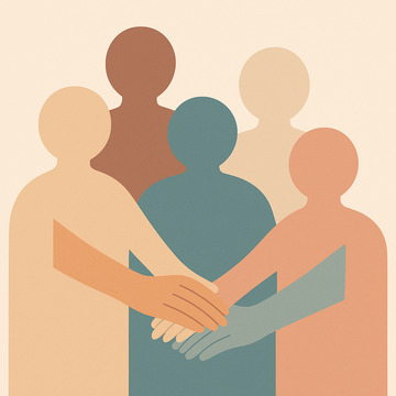 Minimalistična ilustracija več oseb, Vir: Vir: ustvarjeno z umetno inteligenco (OpenAI), 